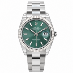 Unworn Rolex Datejust 41MM 126334 Mint Green Dial Watch